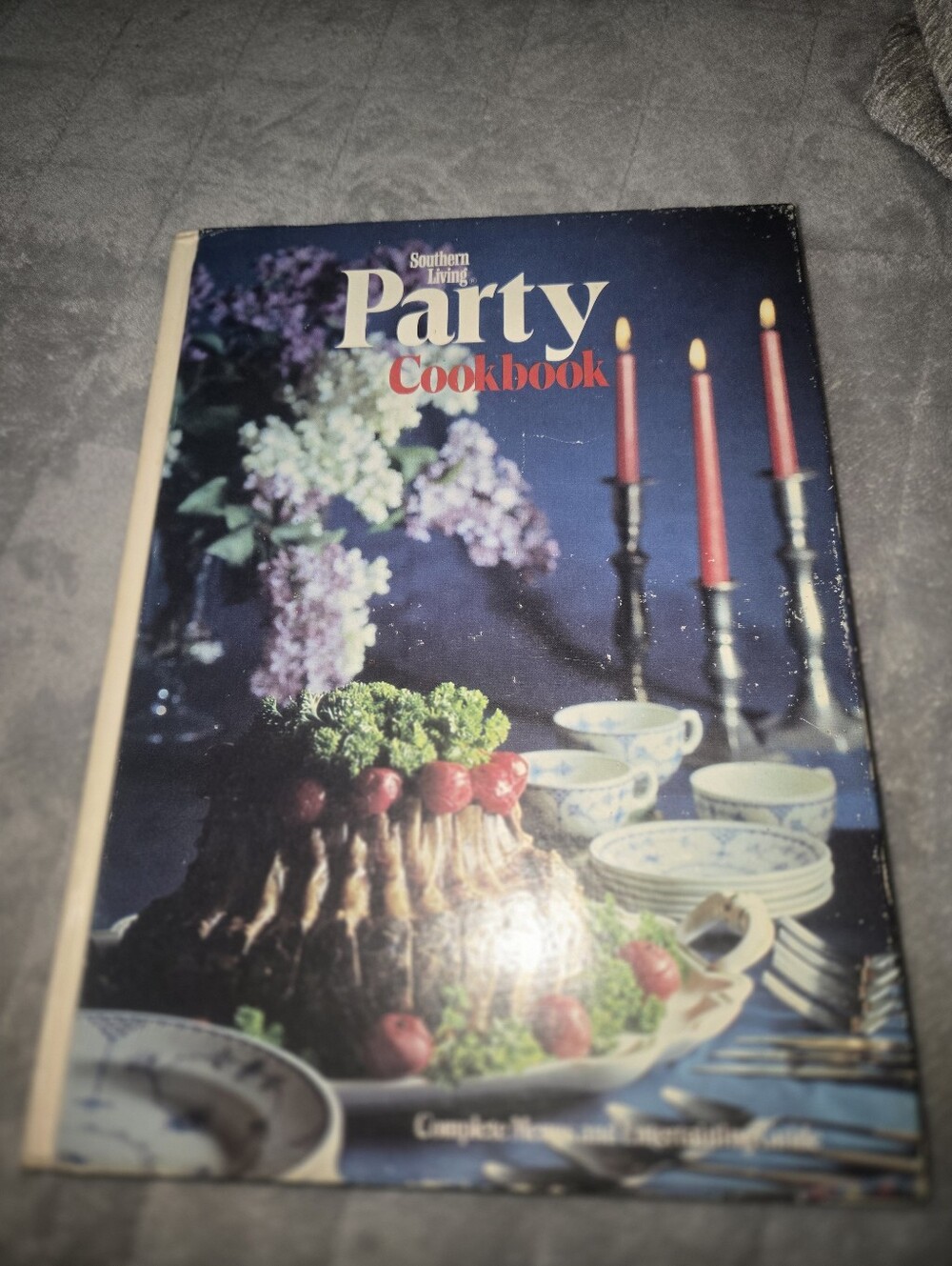 Southern Living Party Cookbook - Navy Blue Cover with Red Candles